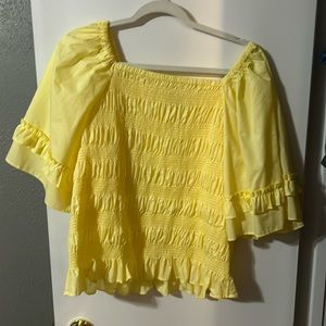 Yellow ribbed top